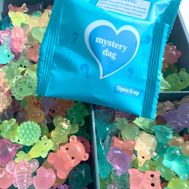 Christmas Blind Bag Small Animal Cute Mini Small Ornaments Luminous